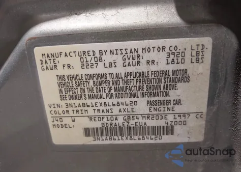 2008 Nissan Sentra 2.0S из США, поврежденный, VIN 3N1AB61EX8L684620